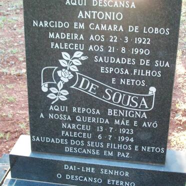SOUSA Antonio, de 1922-1990 & Benigna 1923-1994