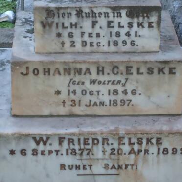 ELSKE W.F. 1841-1896 & Johanna H.C. WOLTER :: ELSKE W.F. 1877-1899