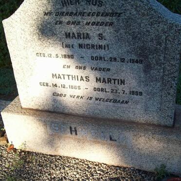 SCHWELLA Matthias Martin 1885-1959 & Maria S. NIGRINI 1890-1949