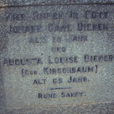 DIENER Johann Carl & Augusta Louise KIRSCHBAUM