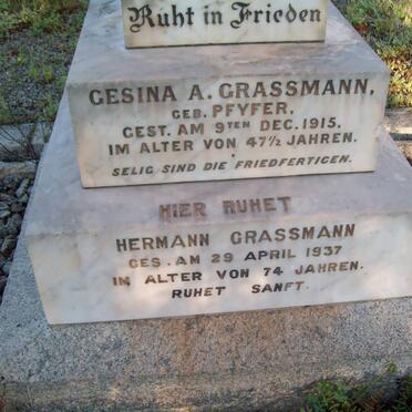 GRASSMANN Hermann -1937 & Gesina a. PFYFER -1915