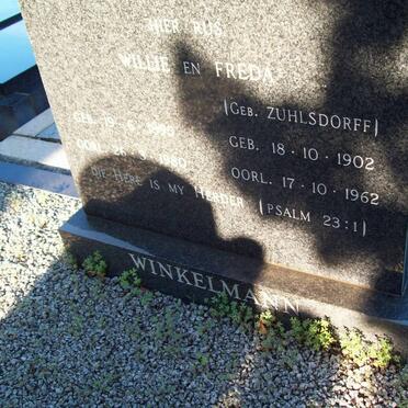 WINKELMANN Willie 1898-1980 & Freda ZUHLSDORFF 1902-1962