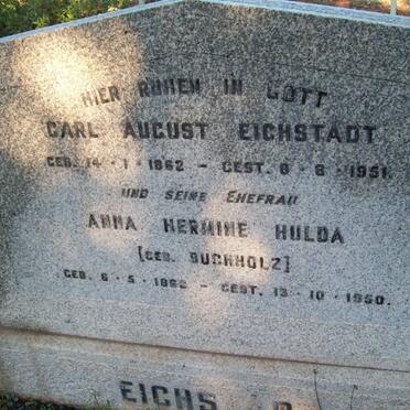 EICHSTADT Carl August 1862-1951 & Anna Hernmine Hulda BUCHHOLZ 1862-1950