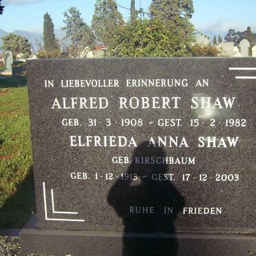 SHAW Alfred Robert 1908-1982 & Elfrieda Anna KIRSCHBAUM 1913-2003