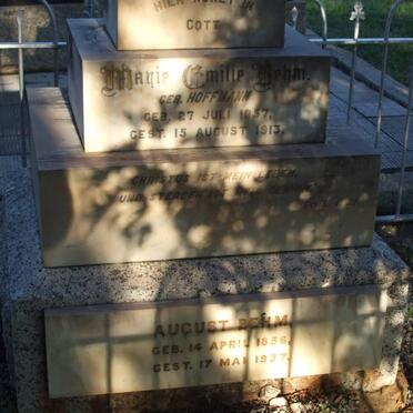 BEHM August 1856-1937 & Maria Emilie HOFFMANN 1857-1913