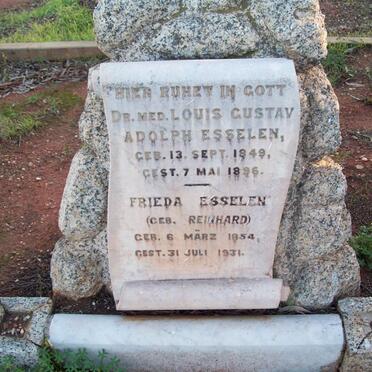 ESSELEN Louis Gustav Adolph 1849-1896 & Frieda REINHARD 1854-1931