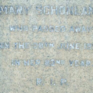 SCHONLAND Mary -1954