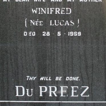 PREEZ Winefred, du nee LUCAS -1969