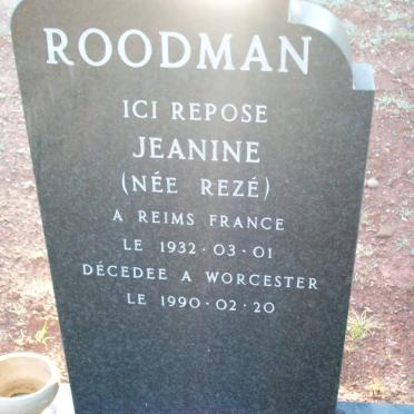 ROODMAN Jeanine nee REZE 1932-1990