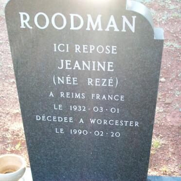 ROODMAN Jeanine nee REZE 1932-1990