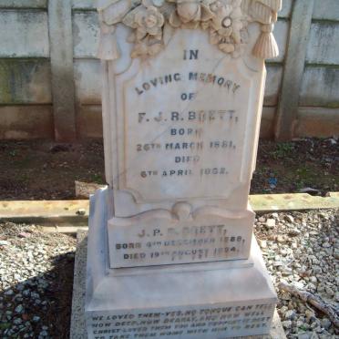 BRETT F.J.R. 1881-1882  :: BRETT J.P.B. 1888-1894