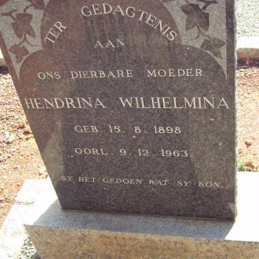BURGER Hendrina Wilhelmina 1898-1963