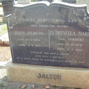 DALTON John Petrus 1876-1957 &amp; Petronella Maria GERBER 1876-1958