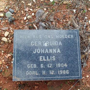 ELLIS Gertruida Johanna 1904-1986