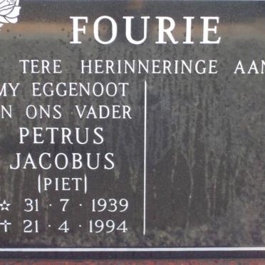 FOURIE Petrus Jacobus 1939-1994
