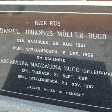 HUGO Daniel Johannes Moller 1891-1966 &amp; Margaretha Magdalena EUVRARD 1899-1987