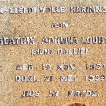 LOUBSER Beatrix Adriana 1871-1939