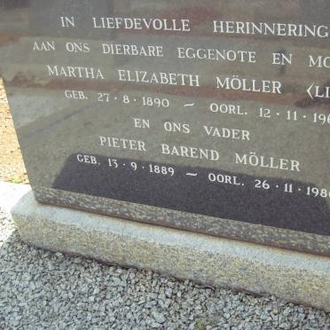 MOLLER Pieter Barend 1889-1986 &amp; Martha Elizabaeth 1890-1961