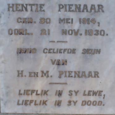 PIENAAR Hentie 1914-1930