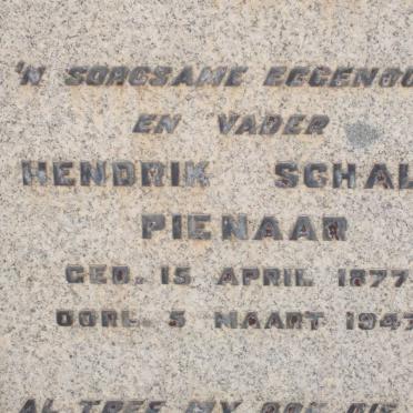 PIENAAR Hendrik Schalk 1877-1947 &amp; Maria Johanna BURGER 1878-1957