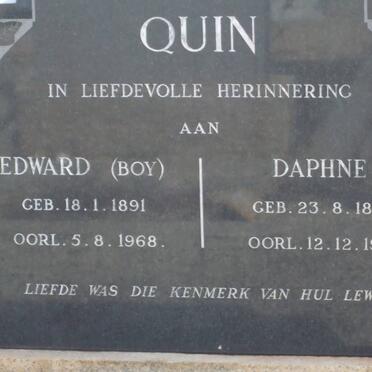 QUIN Edward 1891-1968 &amp; Daphne 1893-1967