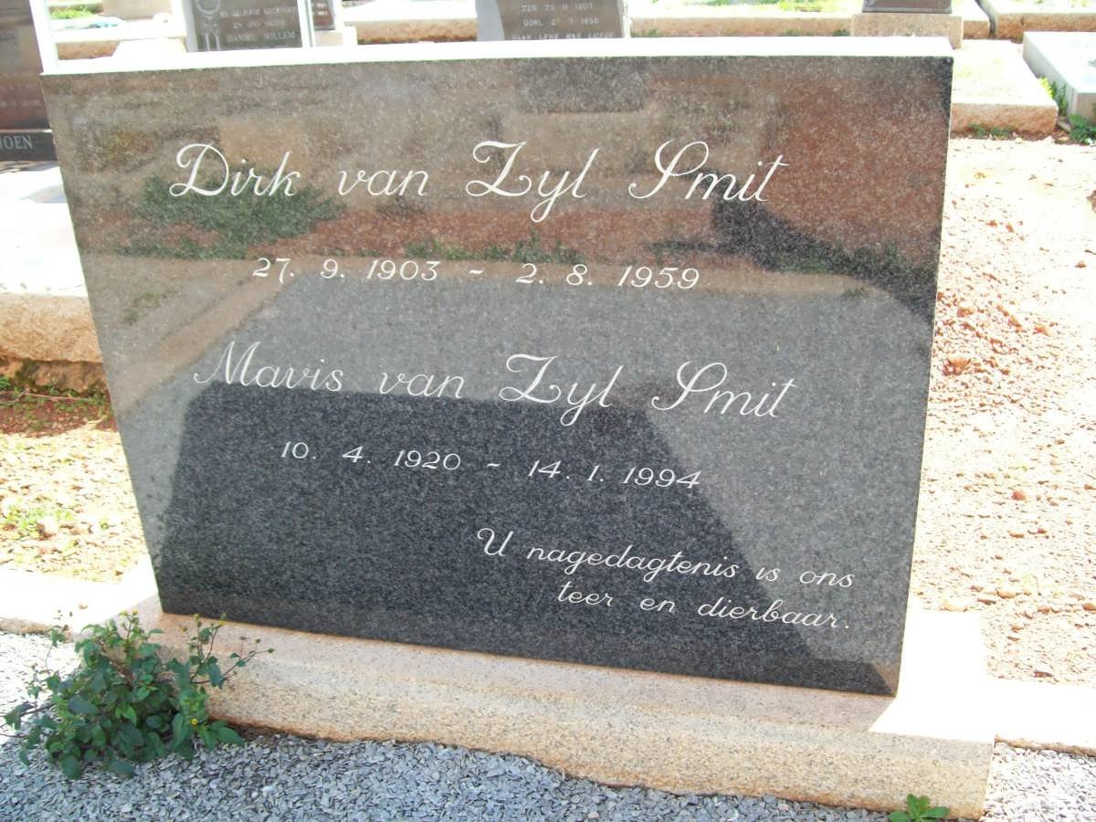 SMIT Dirk, van Zyl 1903-1959 &amp; Mavis 1920-1994