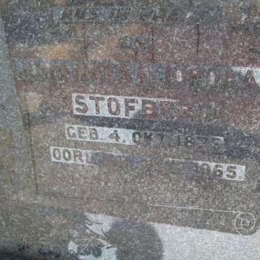 STOFBERG Johannes Jordaan 1878-1965 &amp; Aletta C. DIRKSE V. SCHALKWYK 1880-1940