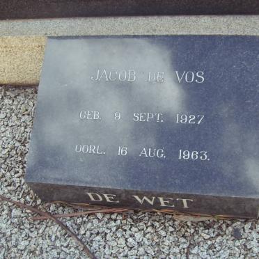 WET Jacob de Vos, de 1927-1963