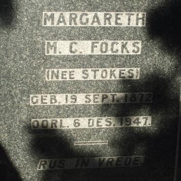 FOCKS Margareth M.C. nee STOKES 1872-1947