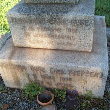 GUSE Ferdinand Carl -1891 &amp; Johanna KIEFER -1898