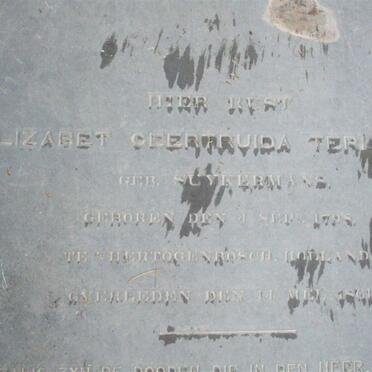 TERLINDEN Elizabeth Geertruida nee SUYKERMANS 1798-1861