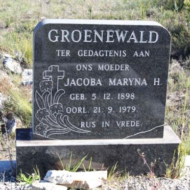 GROENEWALD Jacoba Maryna H. 1898-1979