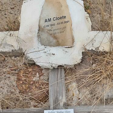 CLOETE Andrew Markus 1942-2021