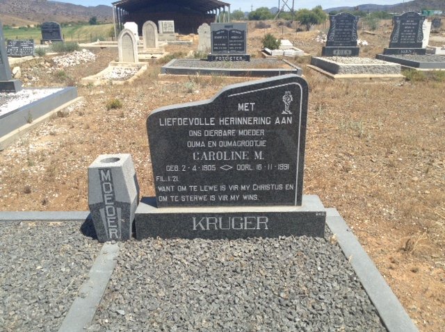 KRUGER Caroline M. 1905-1991
