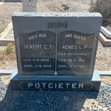 POTGIETER Ockert C.T. 1888-1949 & Agnes L.P. BERNHARDT 1881-1967