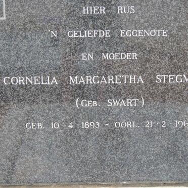 STEGMANN Cornelia Margaretha nee SWART 1893-1965