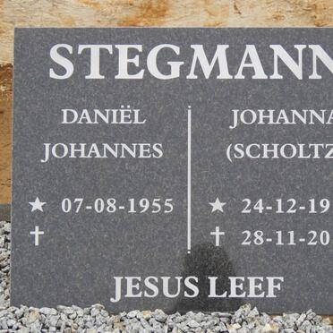 STEGMANN Daniël Johannes 1955- &amp; Johanna SCHOLTZ 1955-2017