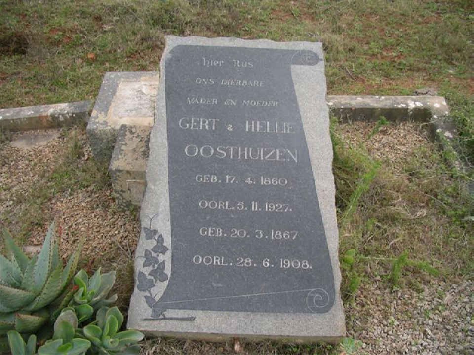 OOSTHUIZEN Gert 1860-1927 & Hellie 1867-1908