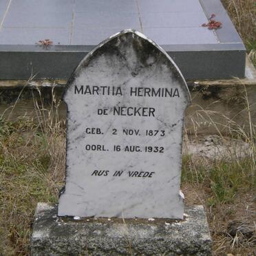 NECKER Martha Hermina, de 1873-1932