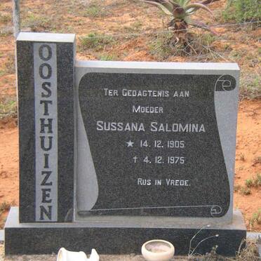 OOSTHUIZEN Sussana Salomina 1905-1975