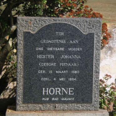 HORNE Hester Johanna nee PIENAAR 1880-1964