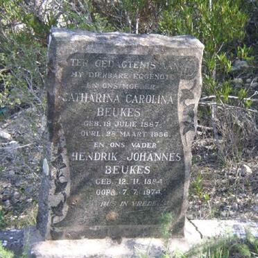 BEUKES Hendrik Johannes 1884-1984 &amp; Catharina Carolina 1887-1956