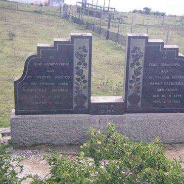 GRANGE Marthinus Jacobus, la 1891-1962 &amp; Sarah Catherina CRONJE 1894-1965 