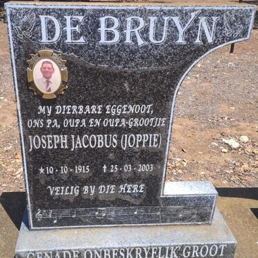 BRUYN Joseph Jacobus, de 1915-2003