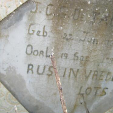 JAGER J.C.G., de 1897-1983