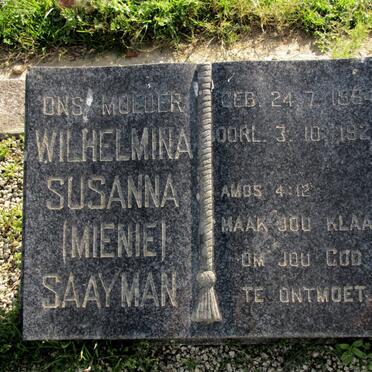 SAAYMAN Wilhelmina Susanna 1894-1924