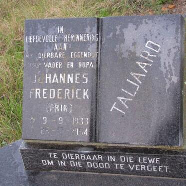 TALJAARD Johannes Frederick 1933-1994