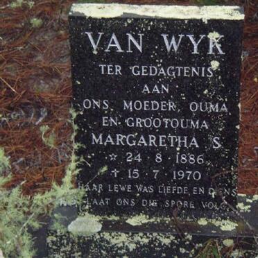 WYK Margaretha S., van 1886-1970