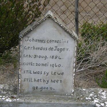 JAGER Johannes Cornelius Gerhardus, de 1884-1960