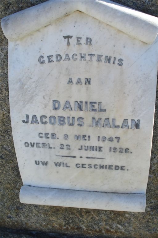 MALAN Daniel Jacobus 1847-1926